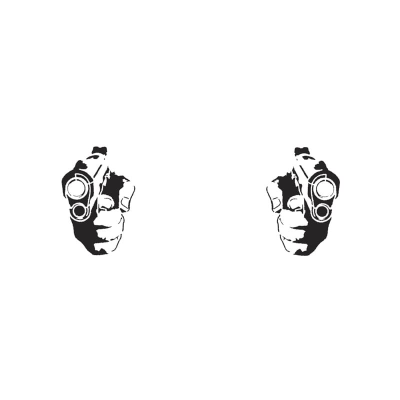 LH/RH Gun in Hand Target Stencil (2PK)